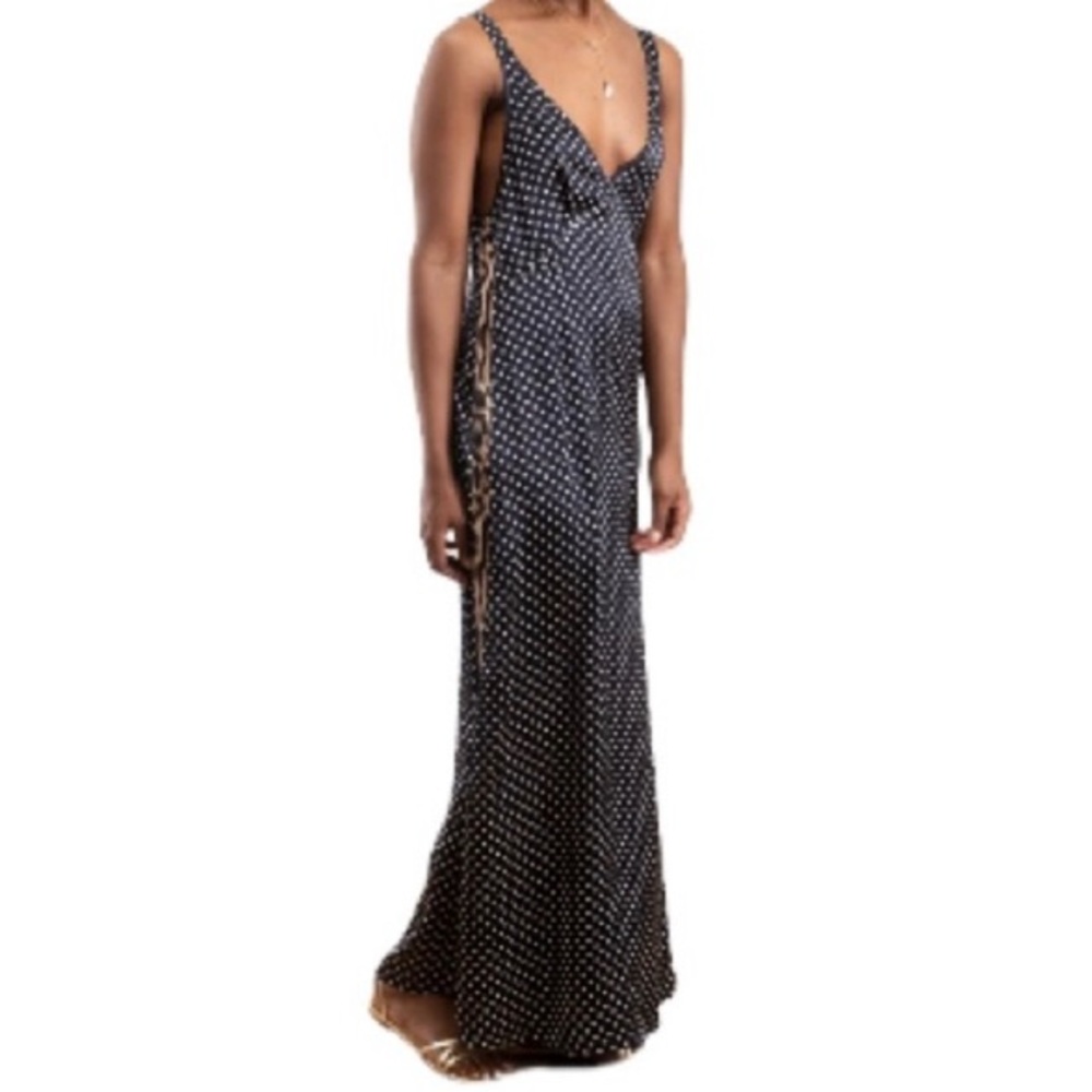 R13 Navy & White Star & Leopard Sleeveless, Silk Dress, Small, NWT $500